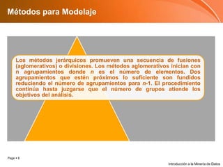 Métodos para ModelajeIntroducción a la Minería de Datos