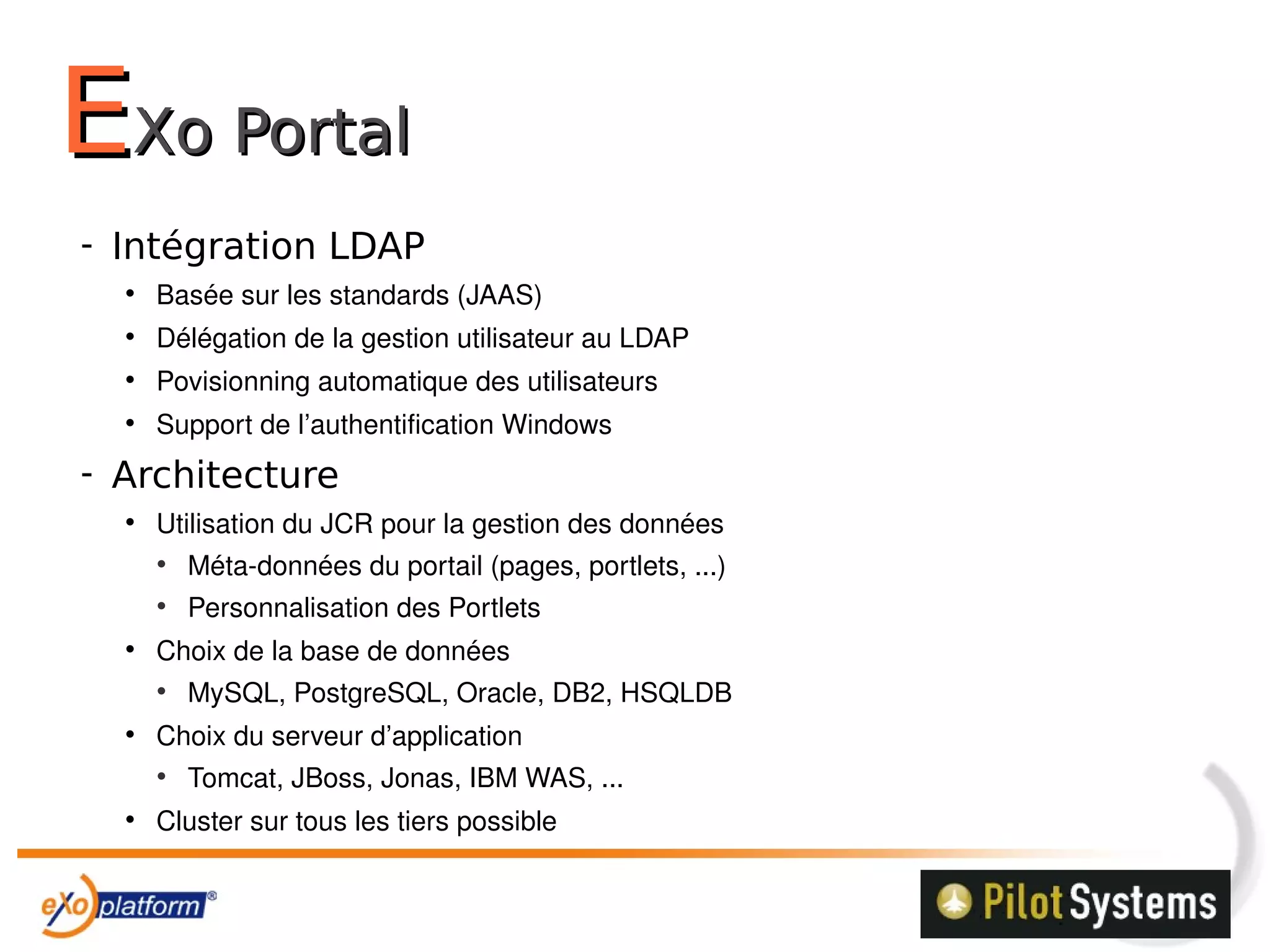 Partenariat Exo Platform/Pilot Systems