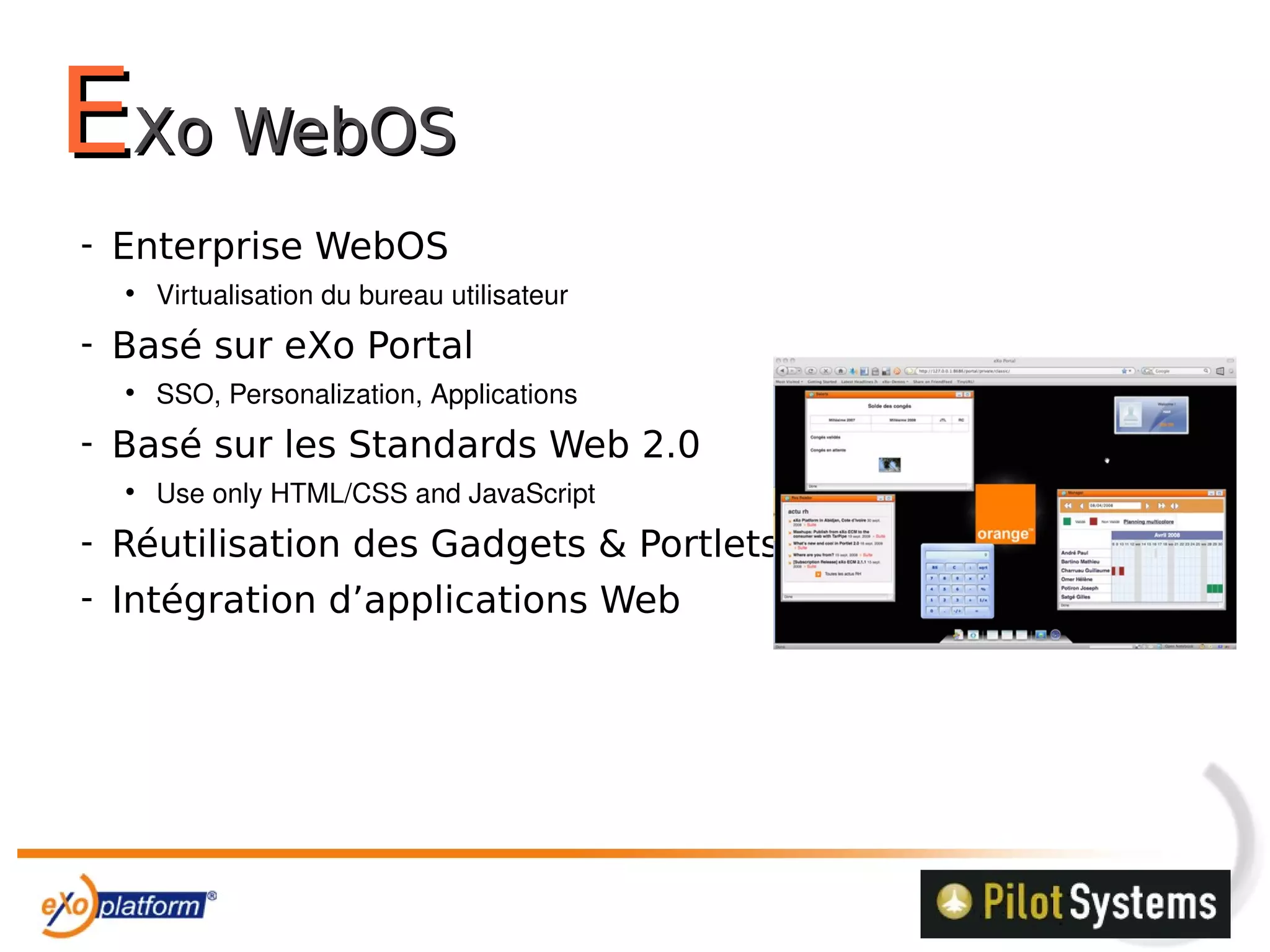 Partenariat Exo Platform/Pilot Systems