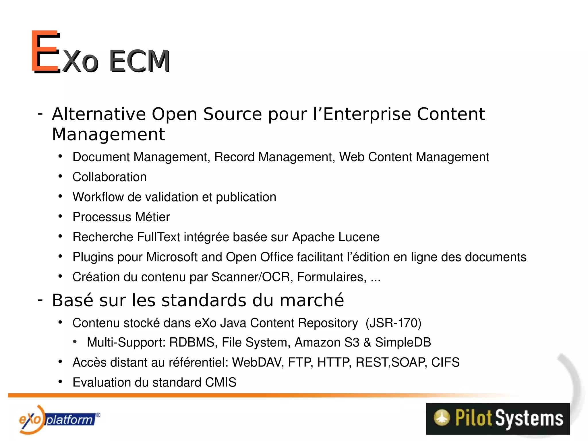 Partenariat Exo Platform/Pilot Systems