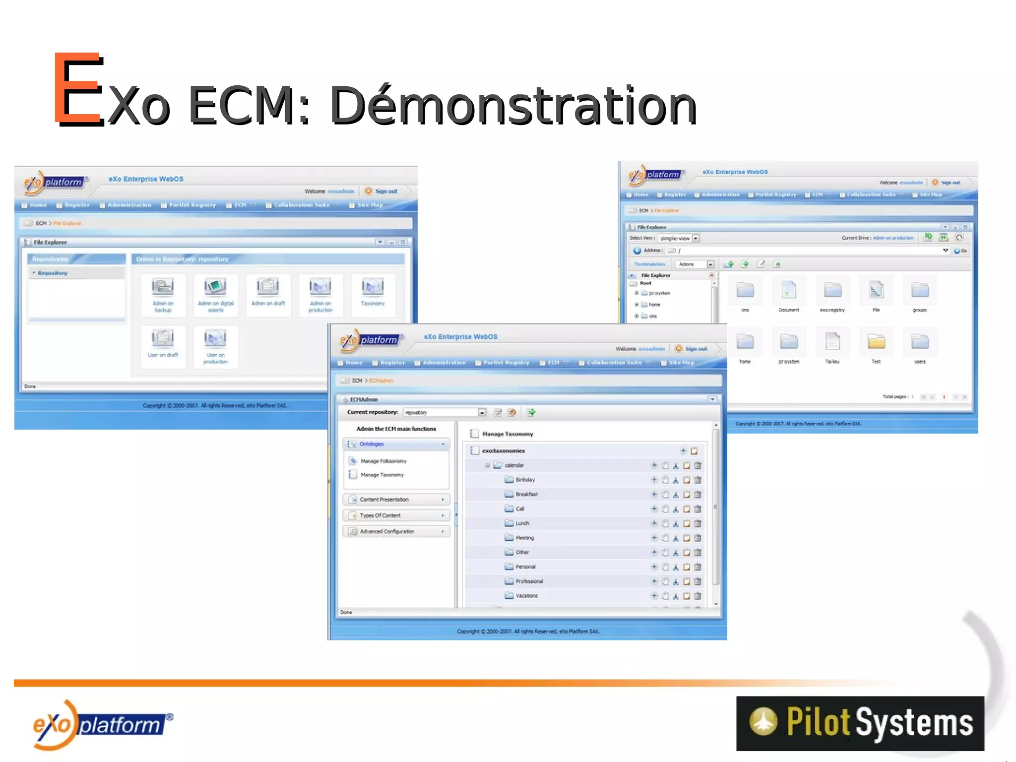 Partenariat Exo Platform/Pilot Systems