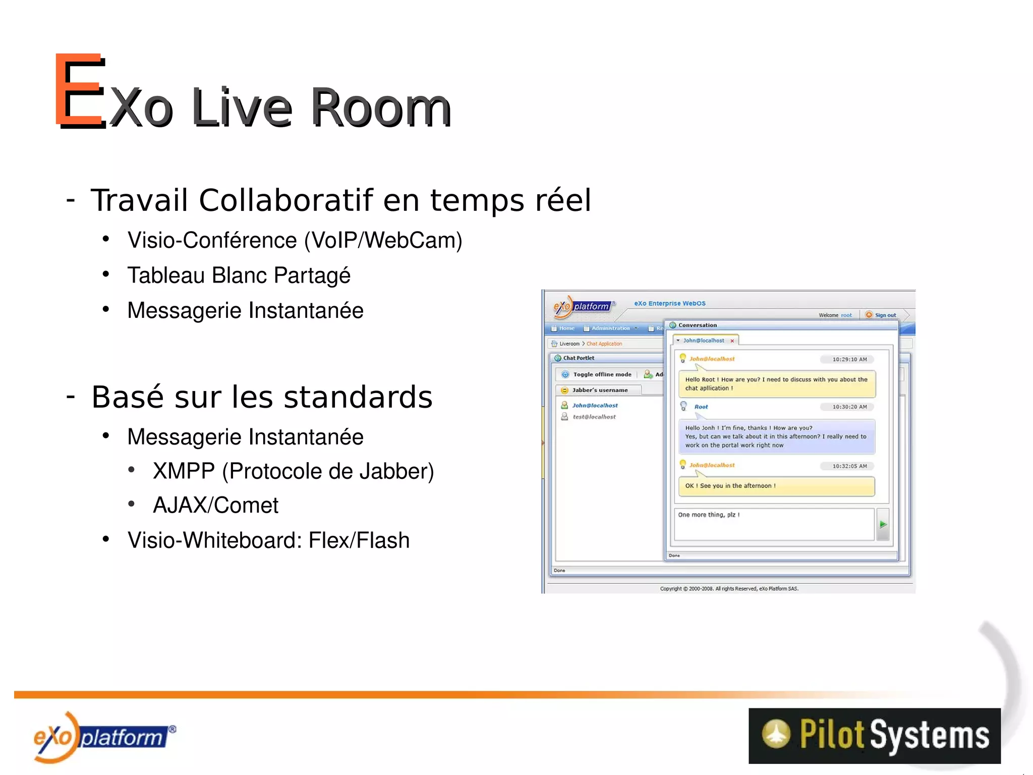 Partenariat Exo Platform/Pilot Systems