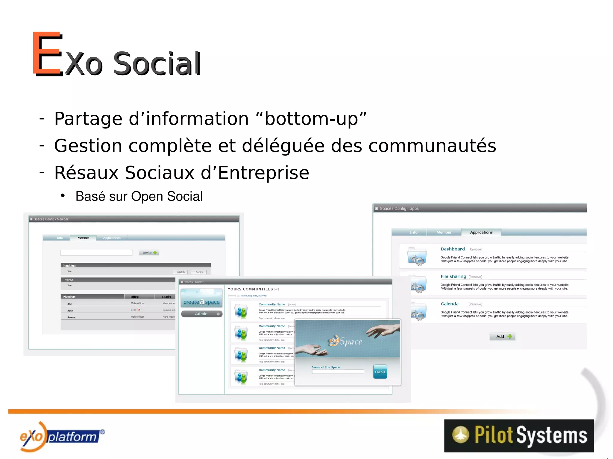Partenariat Exo Platform/Pilot Systems