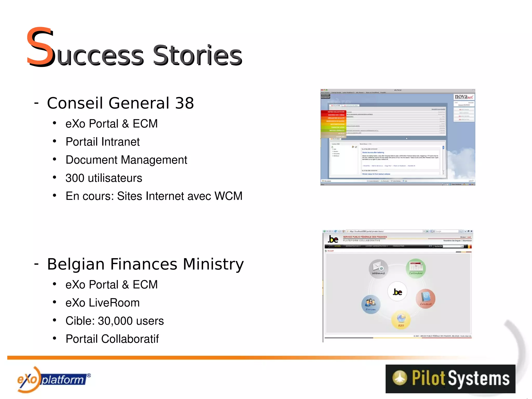 Partenariat Exo Platform/Pilot Systems