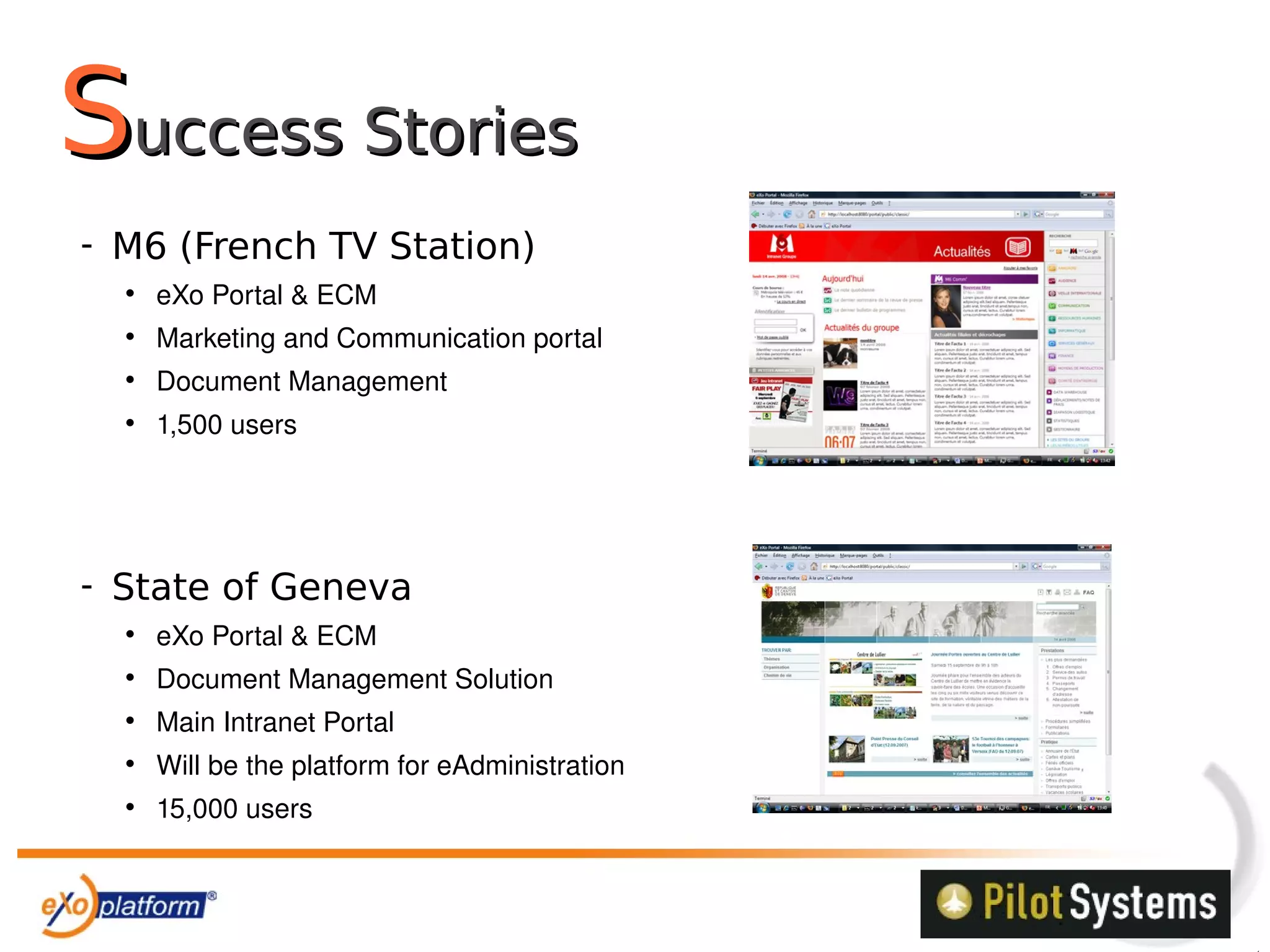 Partenariat Exo Platform/Pilot Systems
