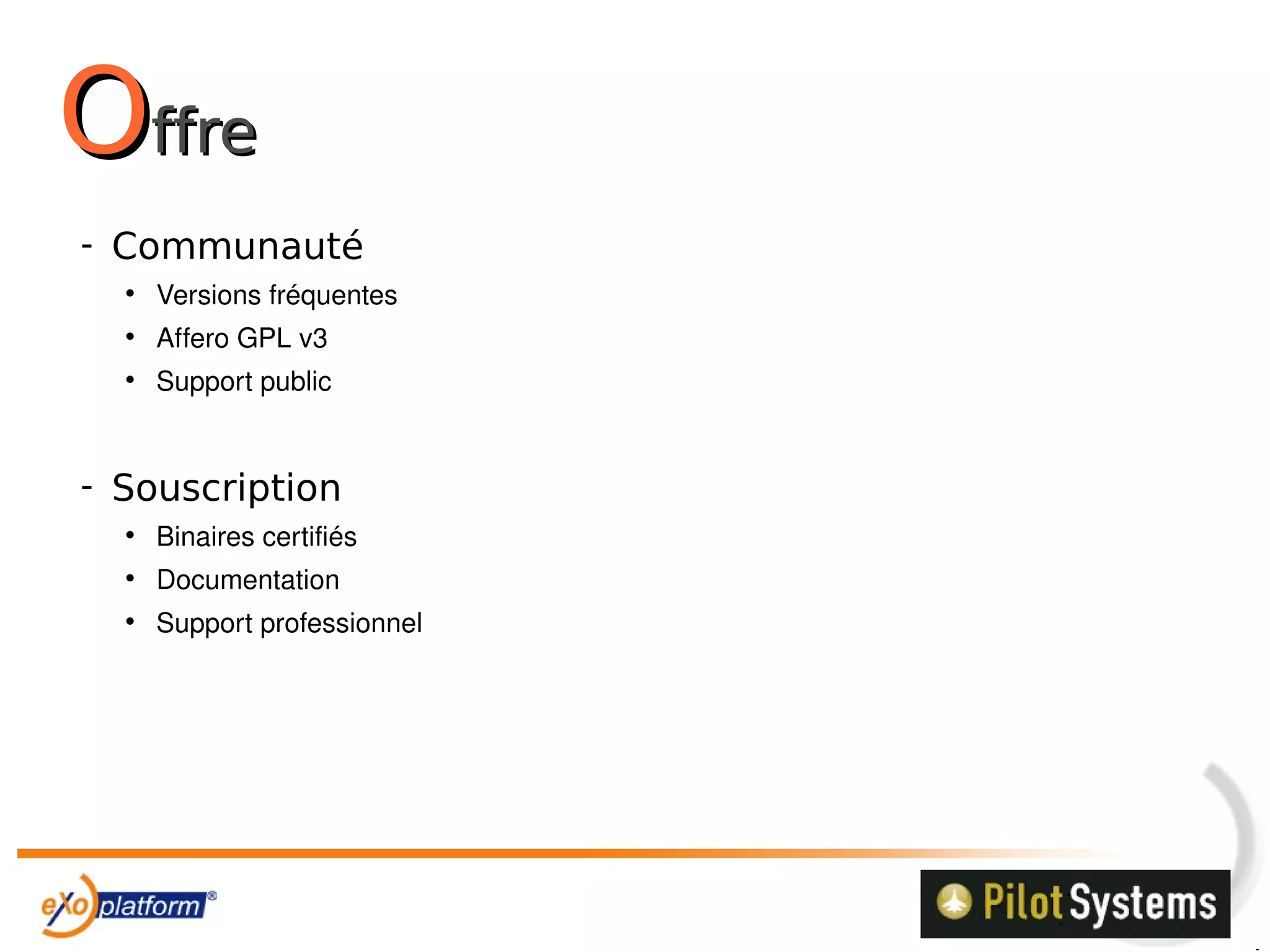 Partenariat Exo Platform/Pilot Systems