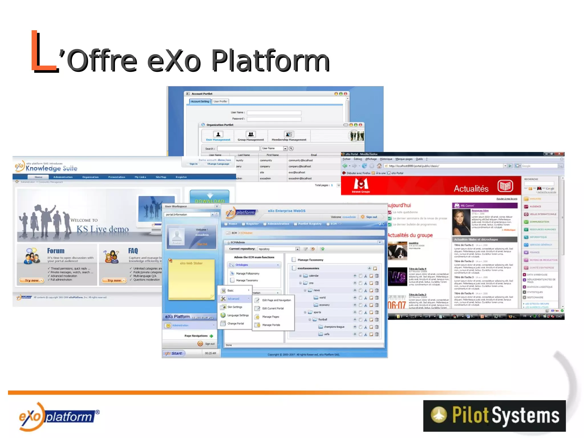 Partenariat Exo Platform/Pilot Systems