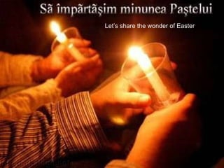 Let’s share the wonder of Easter   