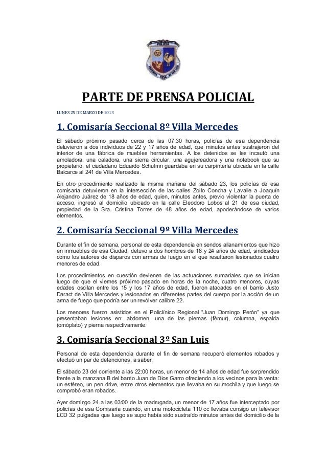 Parte policial
