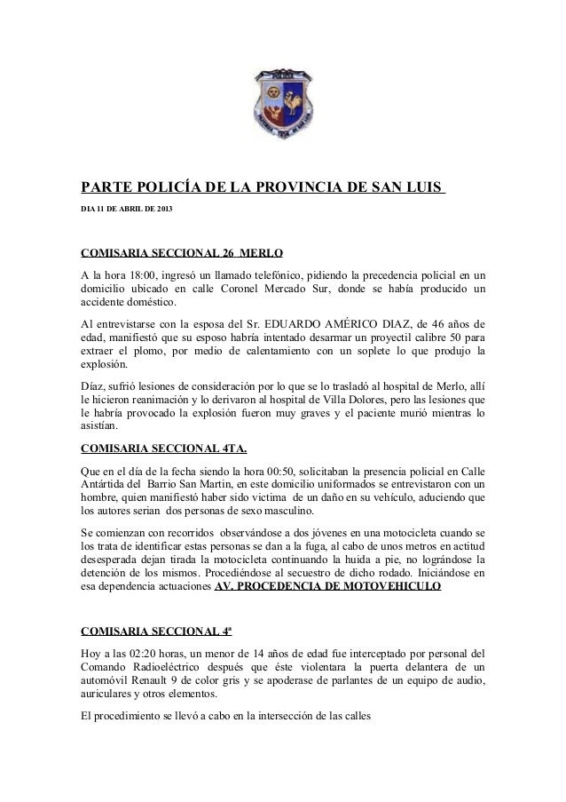 Parte policial