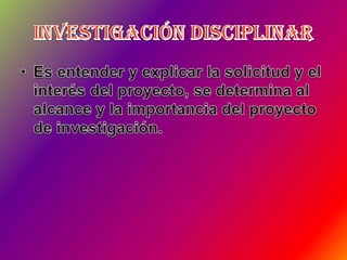 Primera parte de investigacion disciplinar 