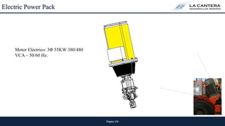 Página 134
Motor Eléctrico: 3Φ 55KW 380/480
VCA – 50/60 Hz.
Electric Power Pack
 