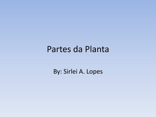 Partes da Planta
By: Sirlei A. Lopes
 