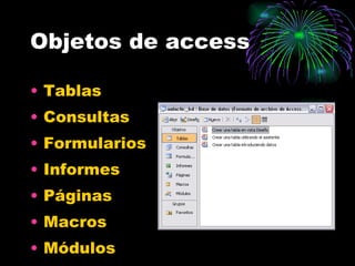 Partes de access | PPT