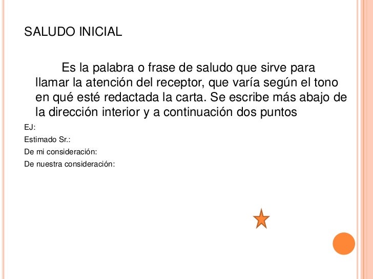 Partes de carta Partes de carta
