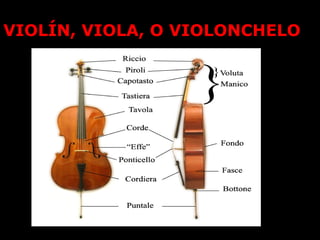 VIOLÍN, VIOLA, O VIOLONCHELO
 