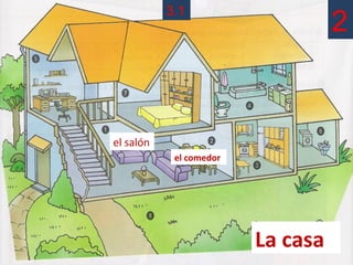 3.1
                                   2


el salón
            el comedor




                         La casa
 