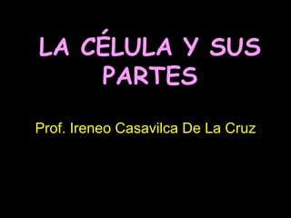 Prof. Ireneo Casavilca De La Cruz
LA CÉLULA Y SUS
PARTES
 