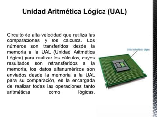 Unidad Aritmética Lógica (UAL)
 