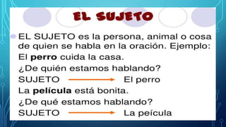 Partes de la oracion