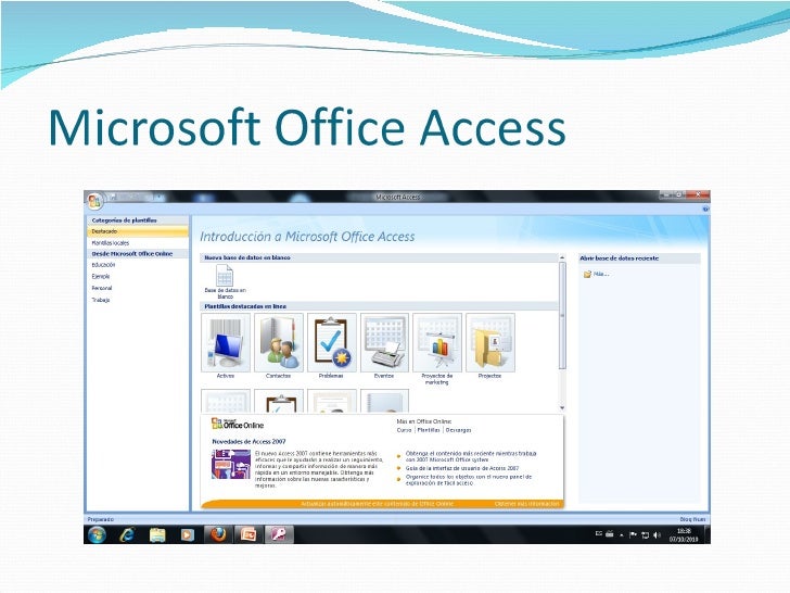 Partes De La Ventana De Access