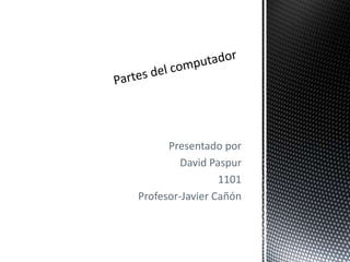 Presentado por
David Paspur
1101
Profesor-Javier Cañón
 