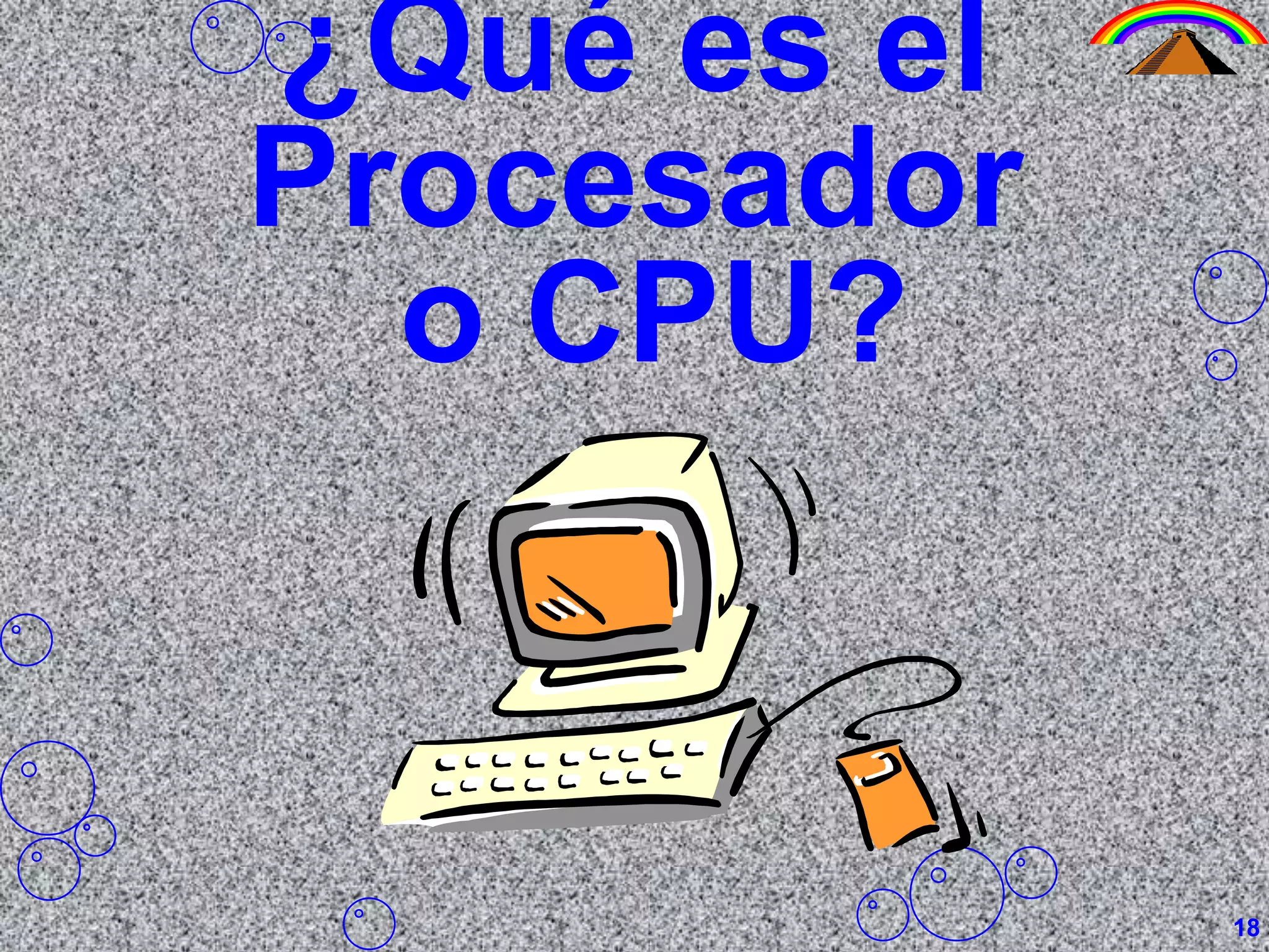uiaMonocromáticos(un solo color:verde,ámbar,gris,blanco)Policromáticos(colores de 16 a 2,024)Resoluciones(cantidades de puntos o pixeles en la pantalla)13
