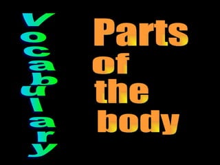 Vocabulary Parts  of the body 