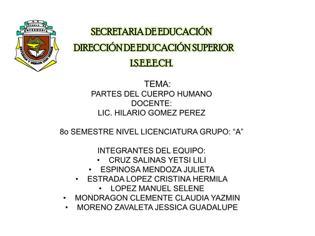 Tsotsil (Partes del cuerpo.) PPT