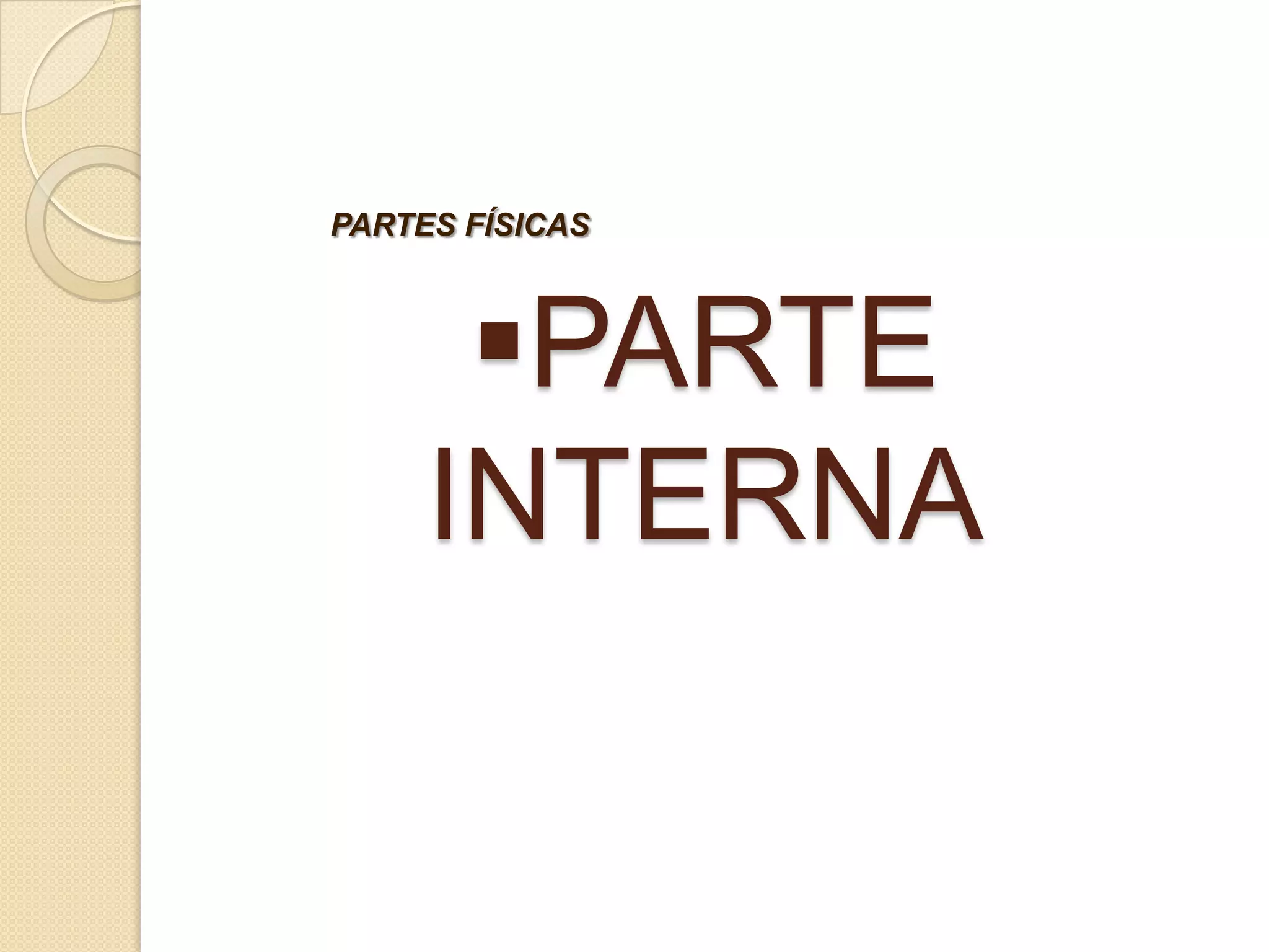 PARTES FÍSICAS



      PARTE
     INTERNA
 