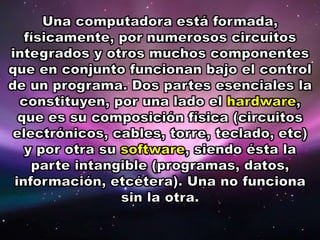 PARTES INTERNAS Y EXTERNAS DEL PC