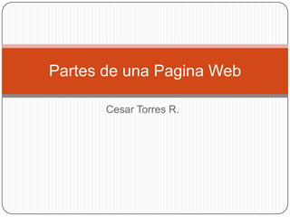 Partes de una Pagina Web

       Cesar Torres R.
 