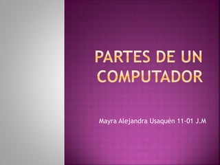 Mayra Alejandra Usaquén 11-01 J.M
 