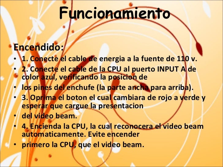 Partes De Un Video Beam