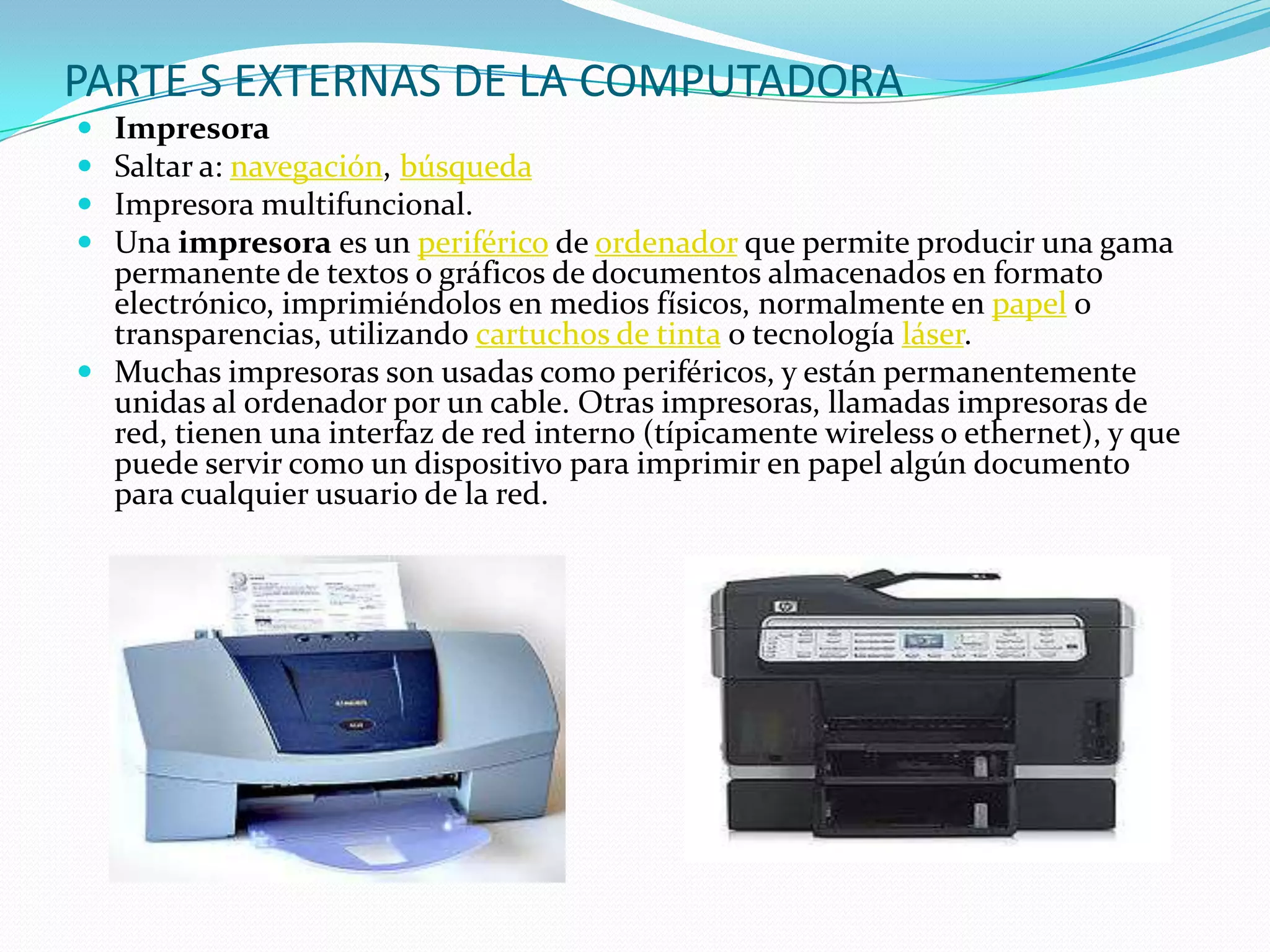 Partes externas de la computadora | PPTX