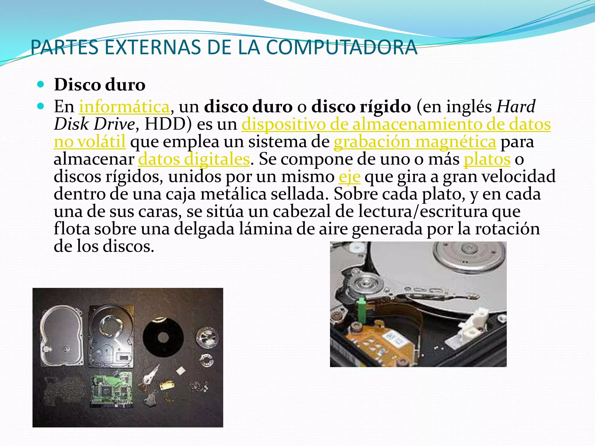 Partes externas de la computadora | PPT