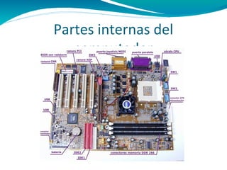 Partes internas del
   computador
 