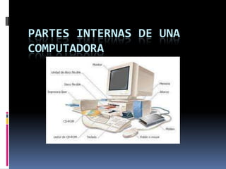 PARTES INTERNAS DE UNA
COMPUTADORA
 