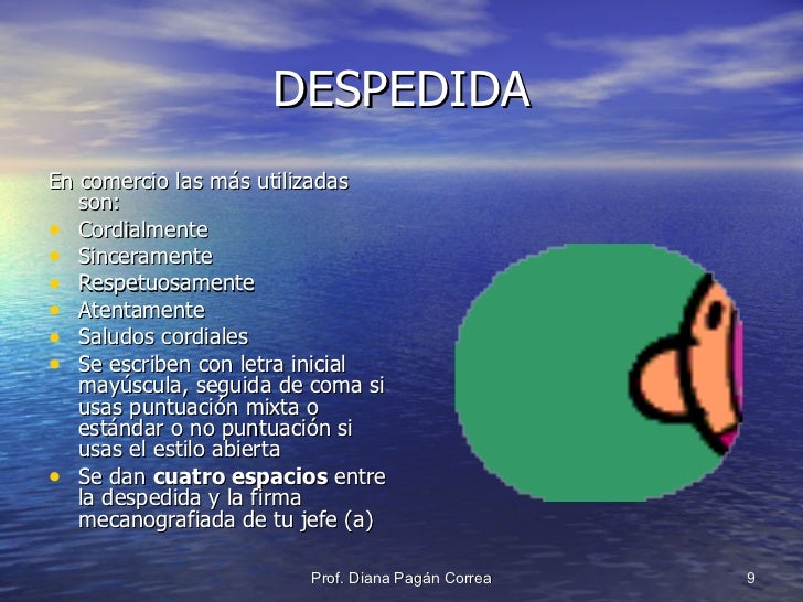 Partes Principales De La Carta Comercial Estilo Be