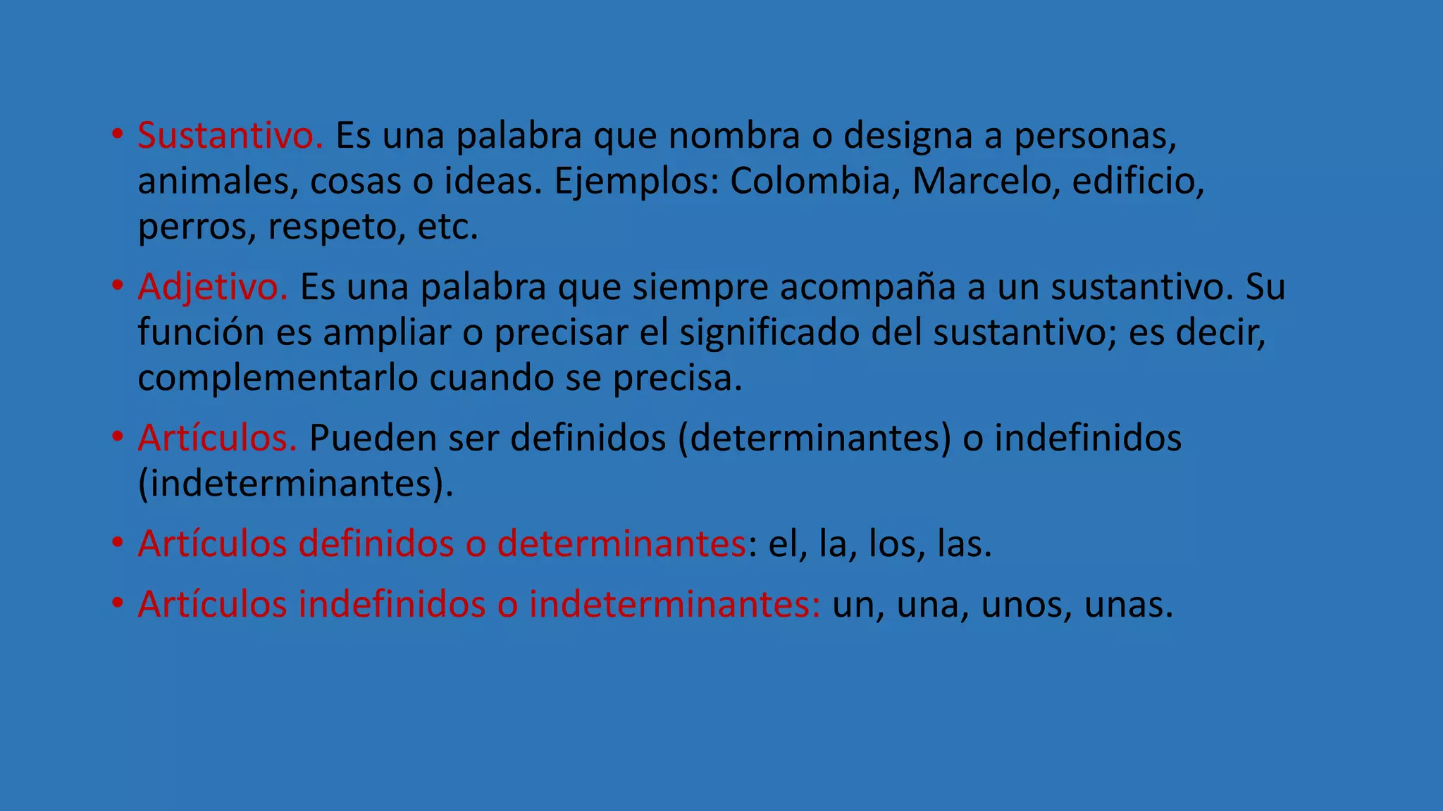 Partes variables e invariables de la oración. | PPTX