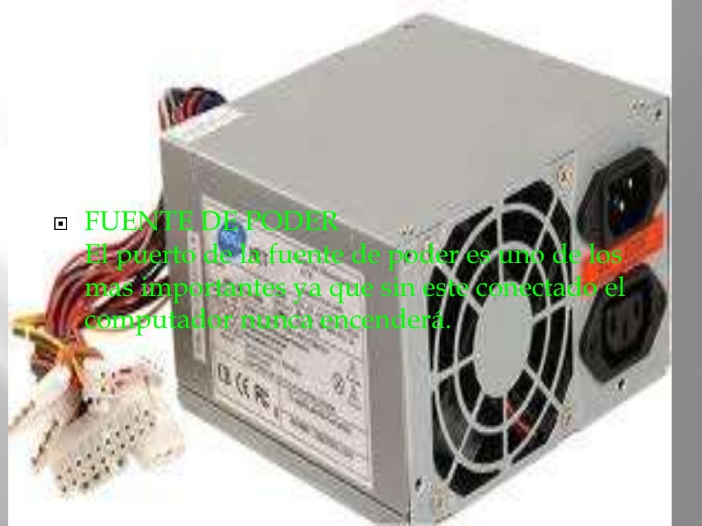 Parte trasera del cpu