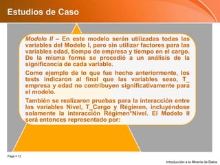Estudios de CasoIntroducción a la Minería de Datos