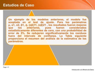 Estudios de CasoIntroducción a la Minería de Datos