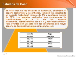 Estudios de CasoIntroducción a la Minería de Datos