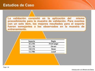 Estudios de CasoIntroducción a la Minería de Datos