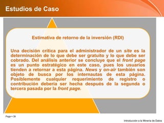 Estudios de CasoIntroducción a la Minería de Datos