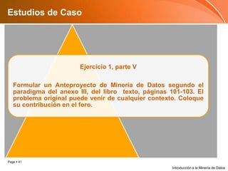 Estudios de CasoIntroducción a la Minería de Datos