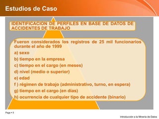 Estudios de CasoIntroducción a la Minería de Datos