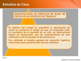 Estudios de CasoIntroducción a la Minería de Datos