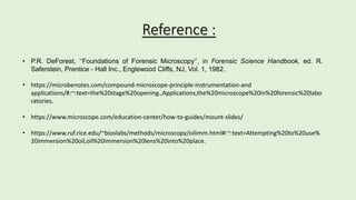 Compound Microscope and Its Forensic Applications | PPTX